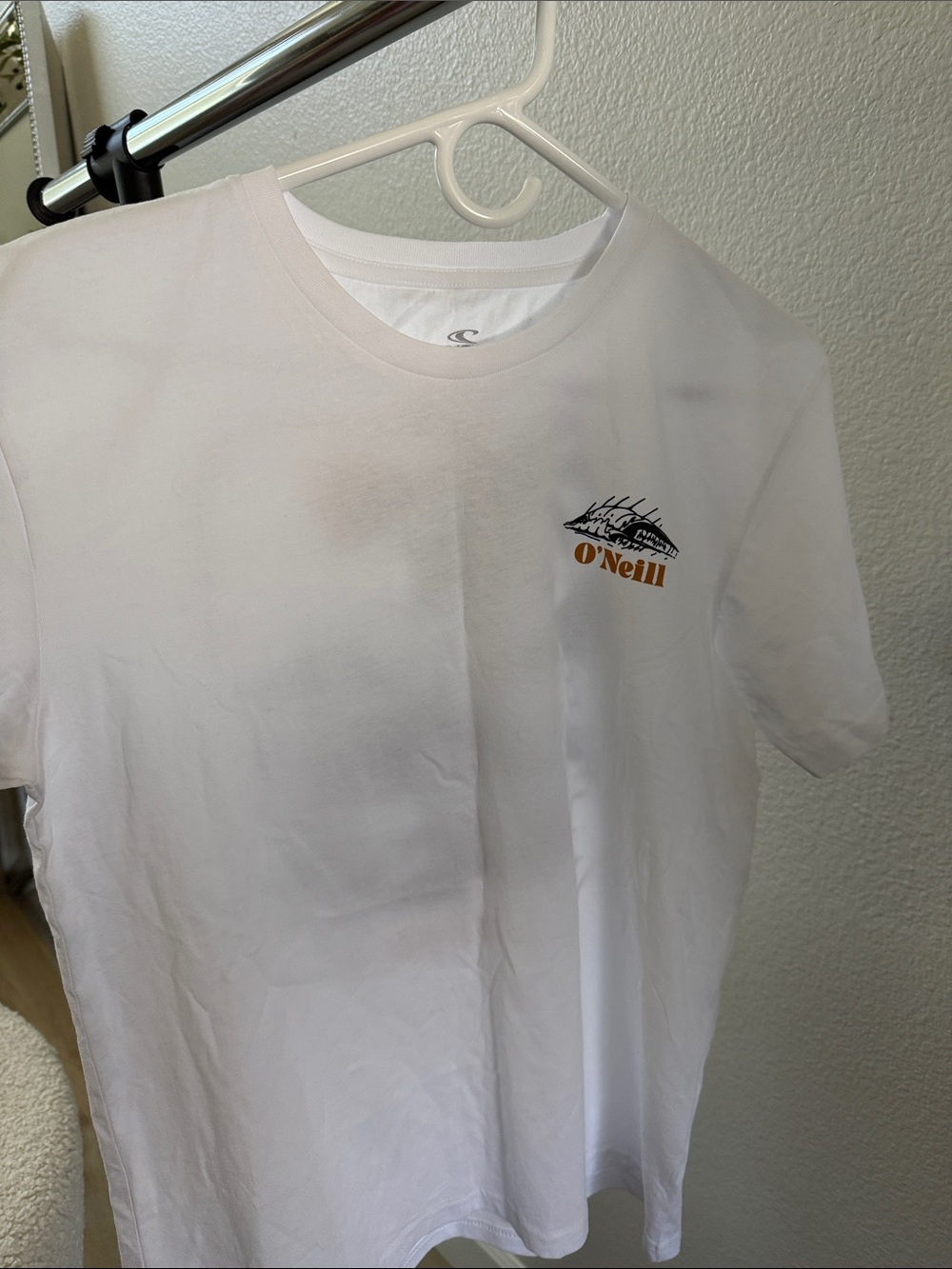O'Neill White Short Sleeve Tee with Small Chest Logo
